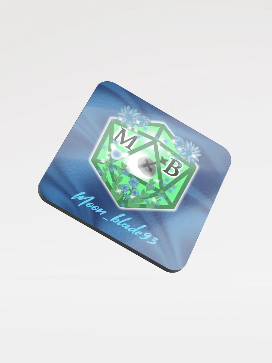 Moonblade- Spring D20 Glossed Cork Coaster product image (2)