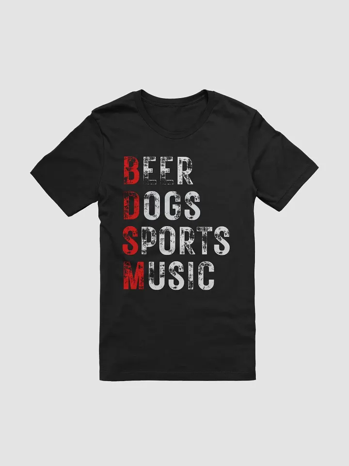Beer Dogs Sports Music T-Shirt – Funny Red Shirt Gift for Men and Women product image (1)