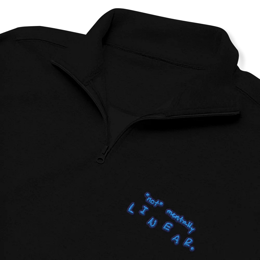 *not* mentally linear. (electric design) embroidered quarter zip product image (1)