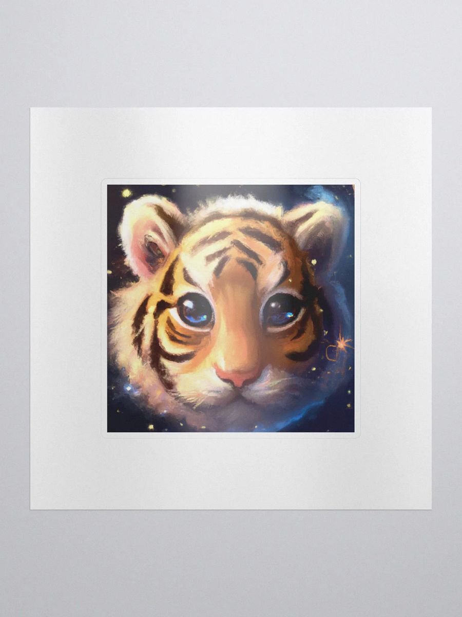 Cute Galactic Tiger Sigma Sticker product image (1)