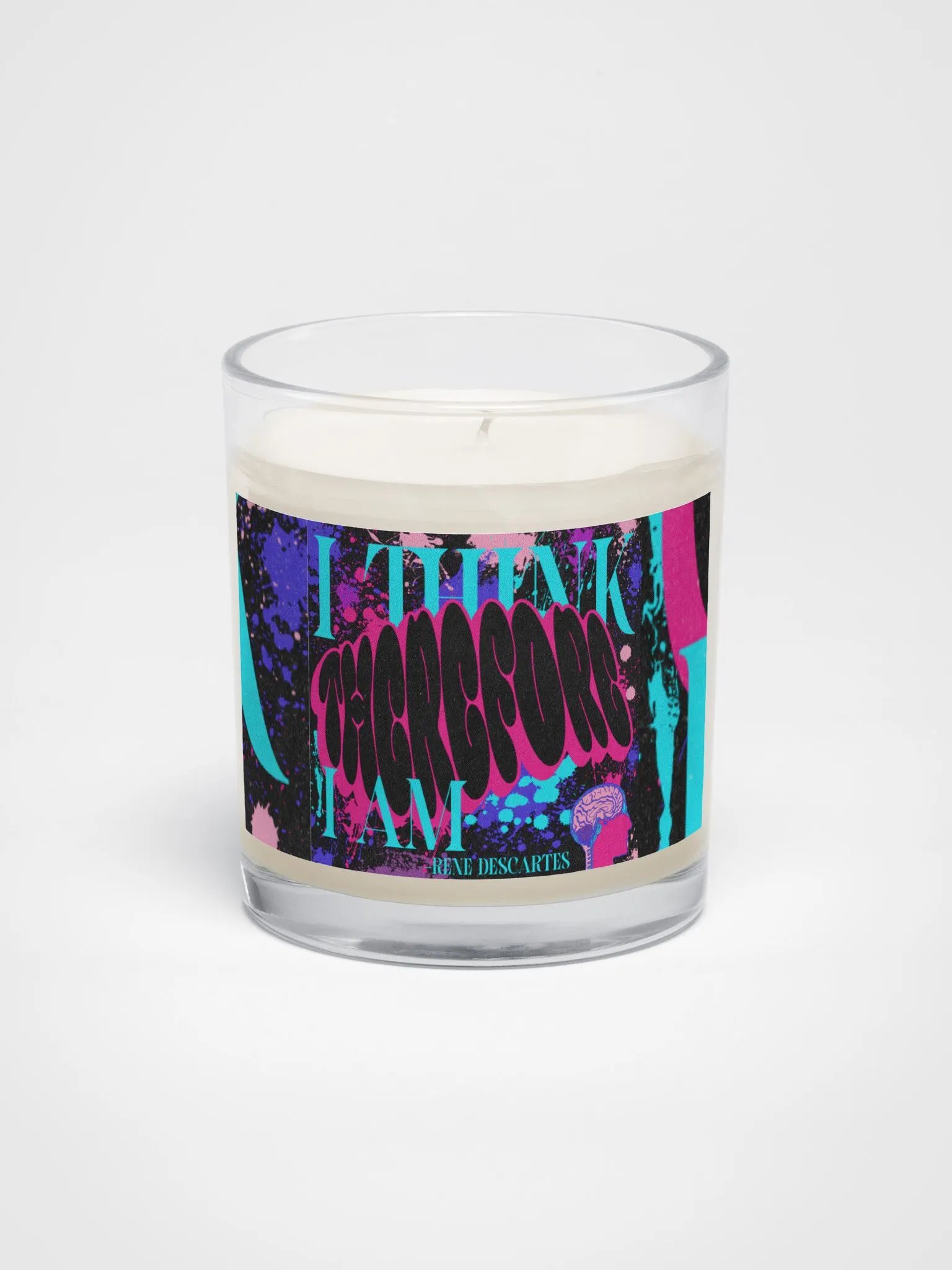i THINK, THEREFORE I AM, SOOTHING AROMA SOY WAX CANDLE product image (1)