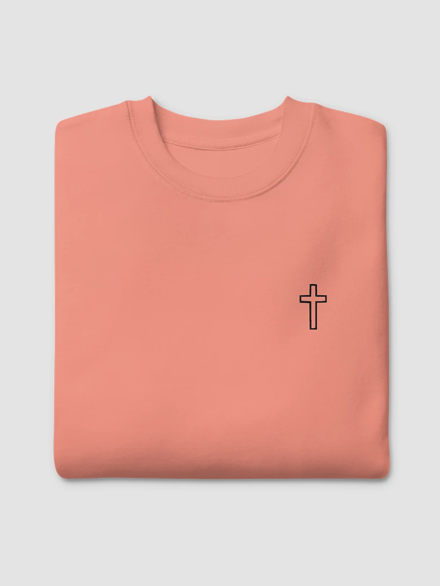 Simple Cross Embroidered Dusty Rose Crewneck product image (2)