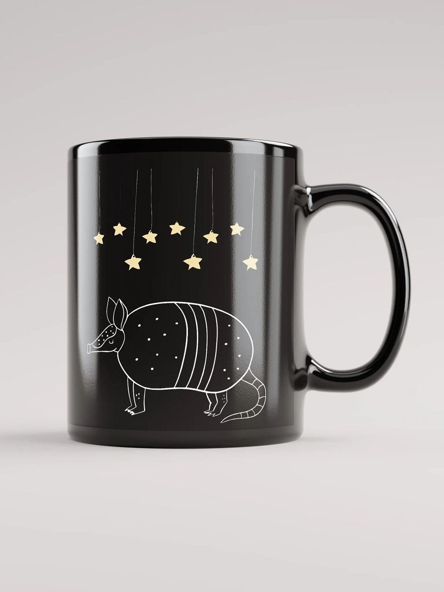 Starry Armadillo | Black Glossy Mug product image (1)