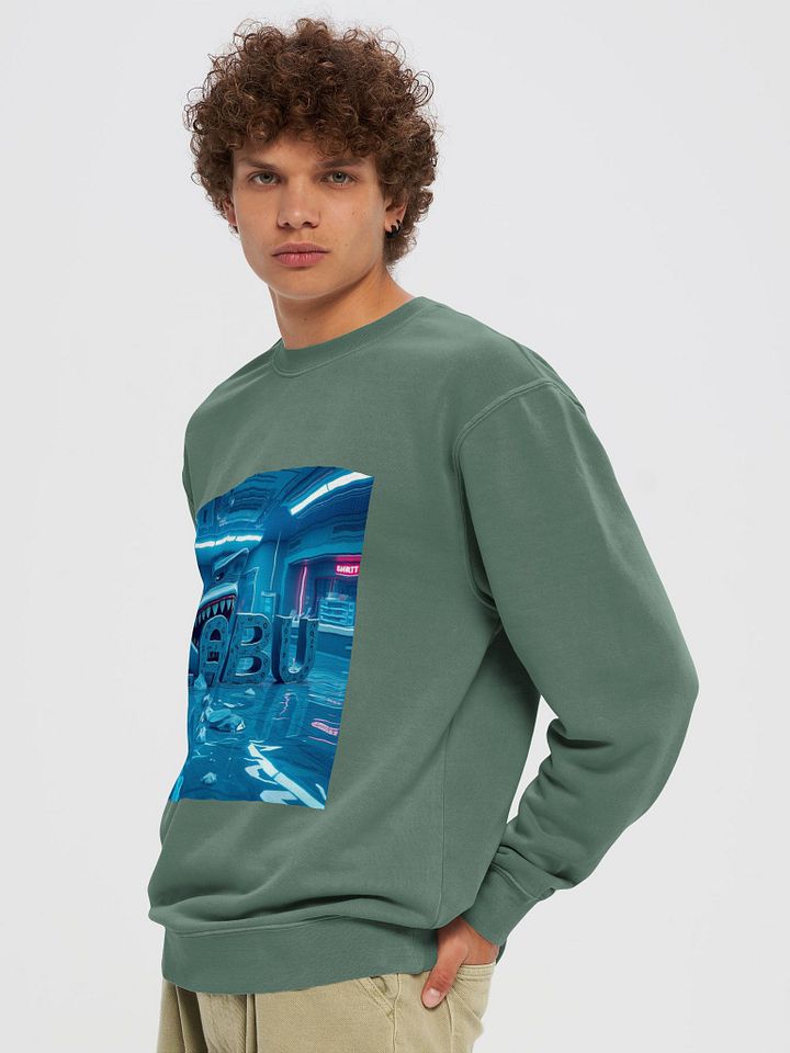 Neon Shark Unisex Pigment Dyed Sweatshirt product image (1)