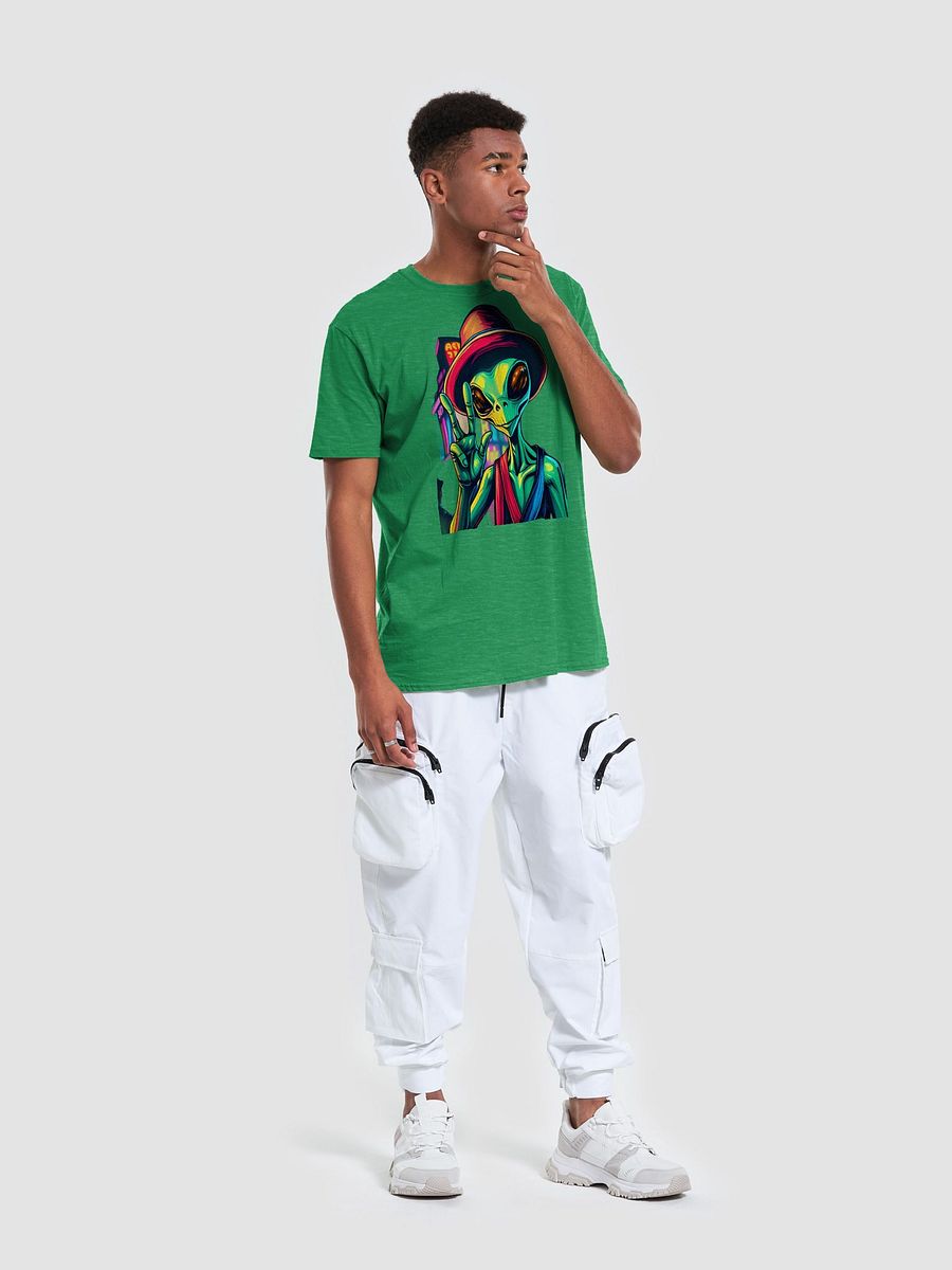Neon Alien Peace Sign T-Shirt product image (5)