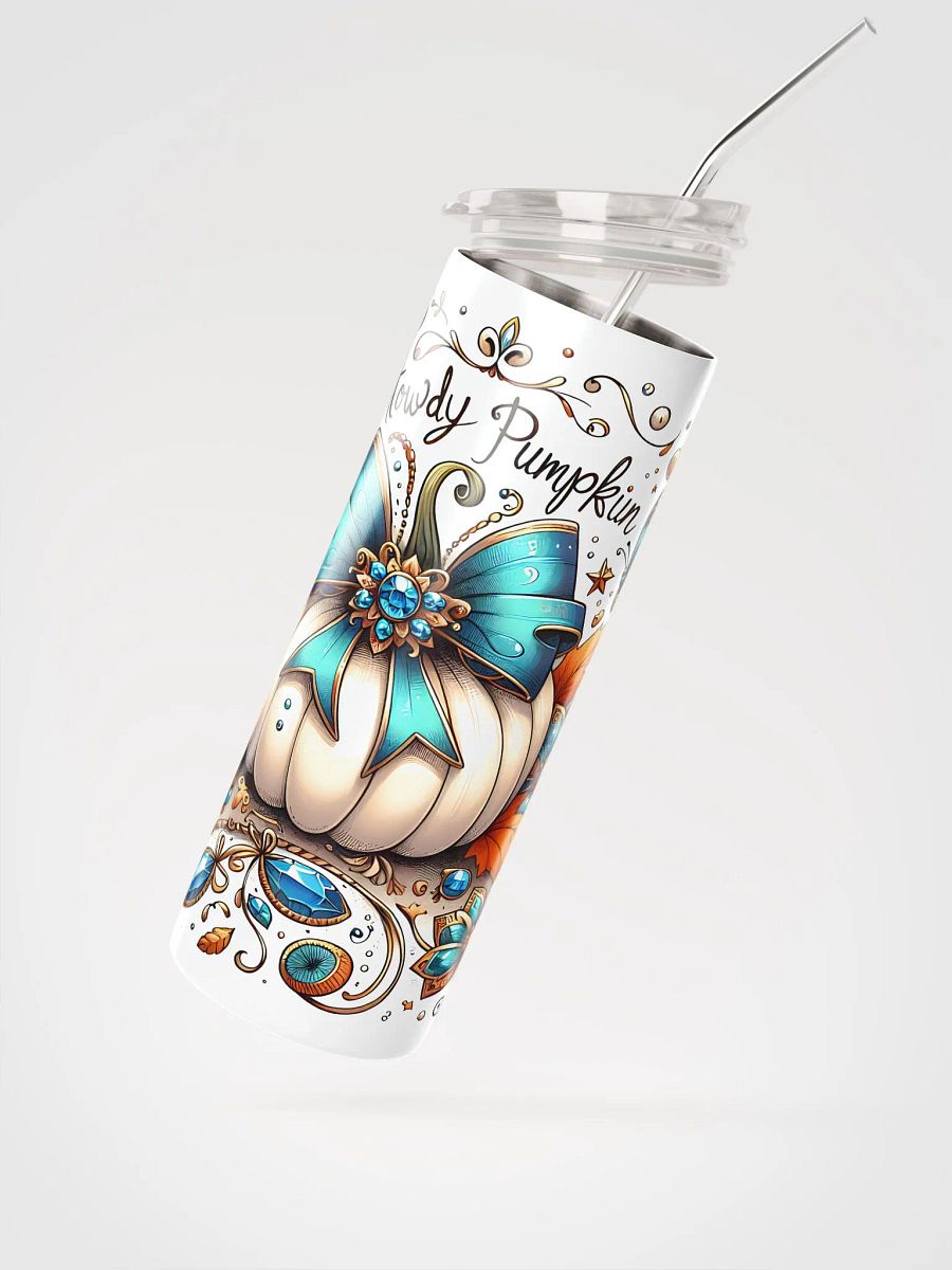 Howdy Pumpkin Design With Butterflies Thanksgiving Stainless Steel Tumbler product image (5)