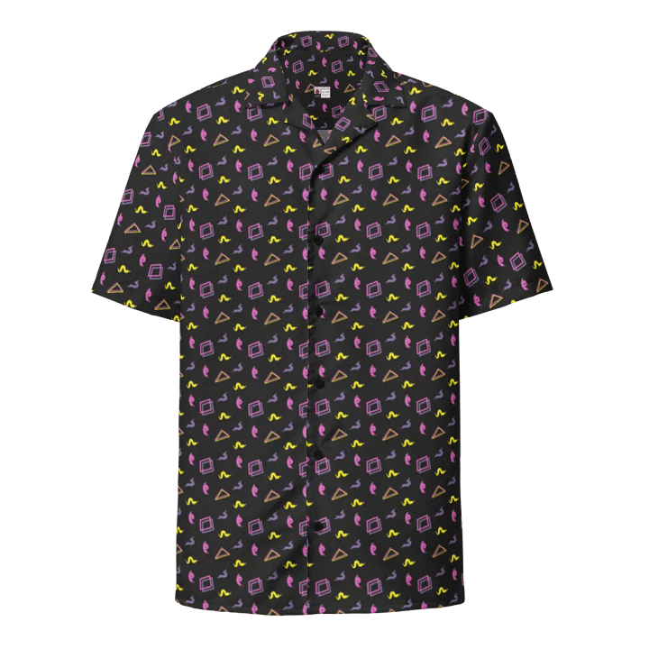 Oh Worm black pattern button down shirt product image (2)