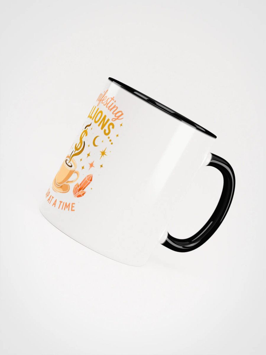 "Manifest & Sip" Ceramic Mug with Color Inside | Manifesting Millions Daily product image (5)