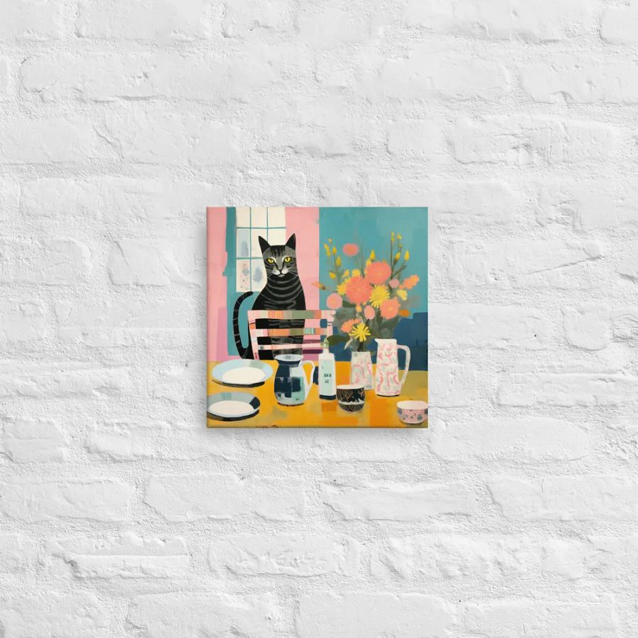 Art2401-18 Eclectic Cat Still Life - Canvas Print - sm product image (9)