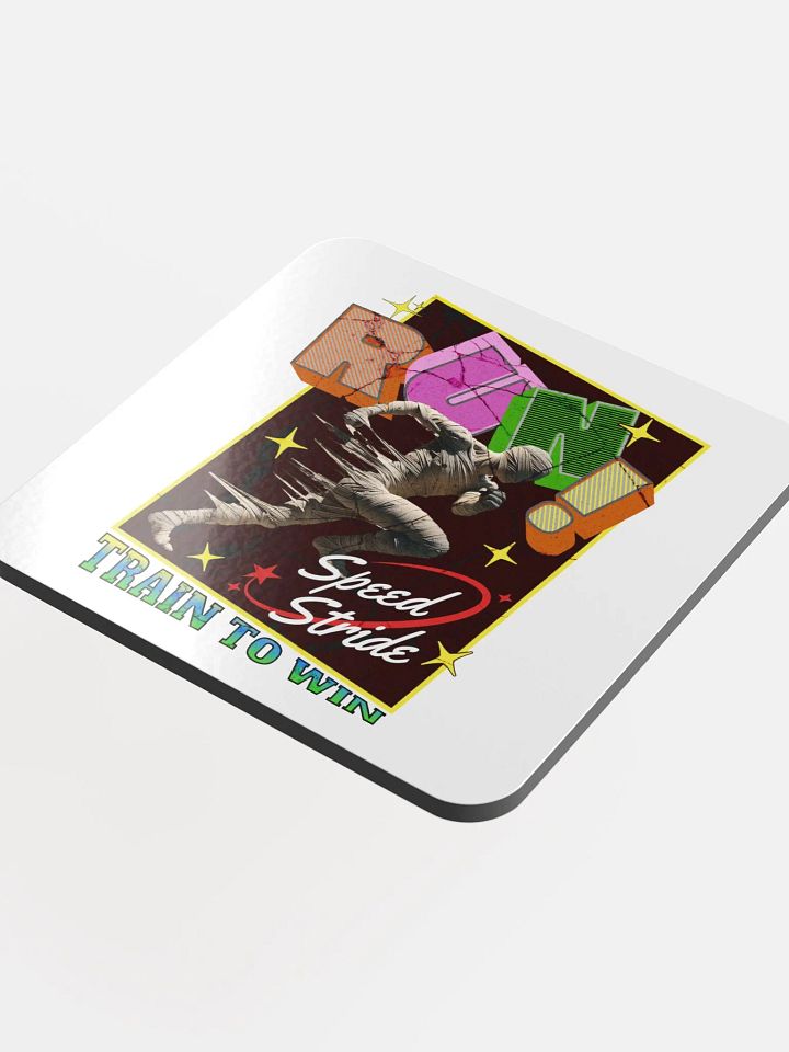 Train To Win Block Letters Run! Speed Stride Cork Coaster Set product image (2)