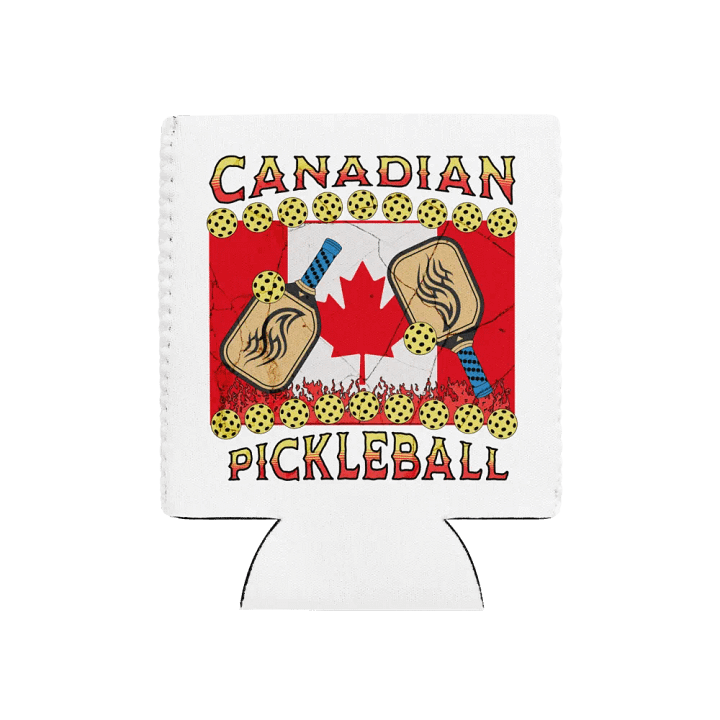 Canadian Flag Pickleball Coozie Can Cooler product image (1)