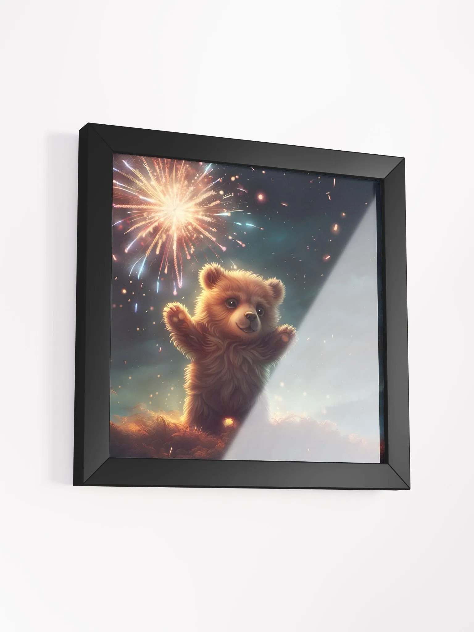 Framed Fireworks Bear Poster product image (23)