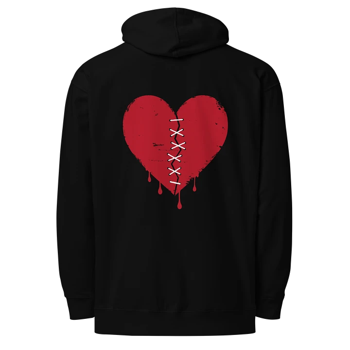 [LIMITED] Nice. Red Broken Heart Embroidered Hoodie product image (1)