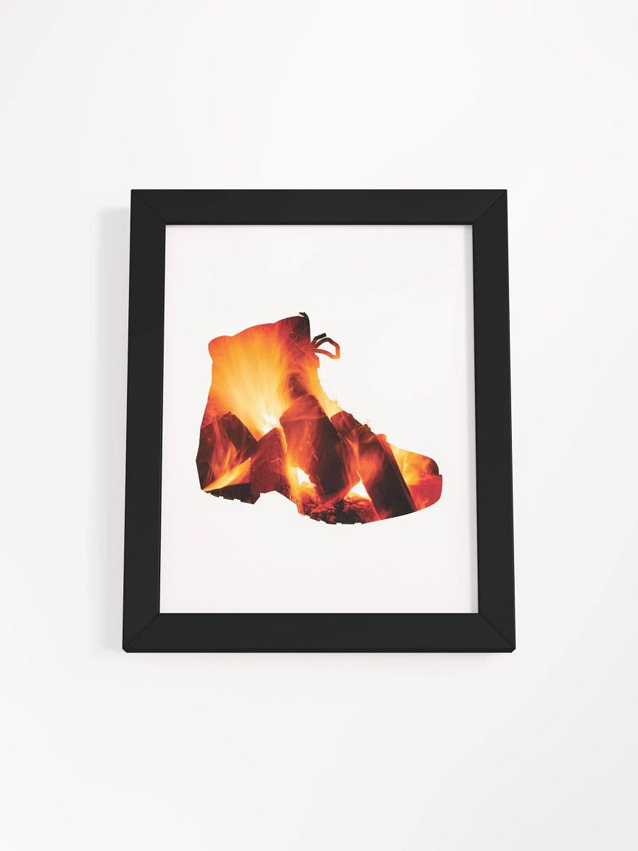 Fire In Hiking Boots Hiking, boots, outdoors, camping, relaxing, hiking boots, adventure, away from home, nature, travel, mountain, forest, wild, trees, sunset, retro, souvenir, distressed. product image (3)