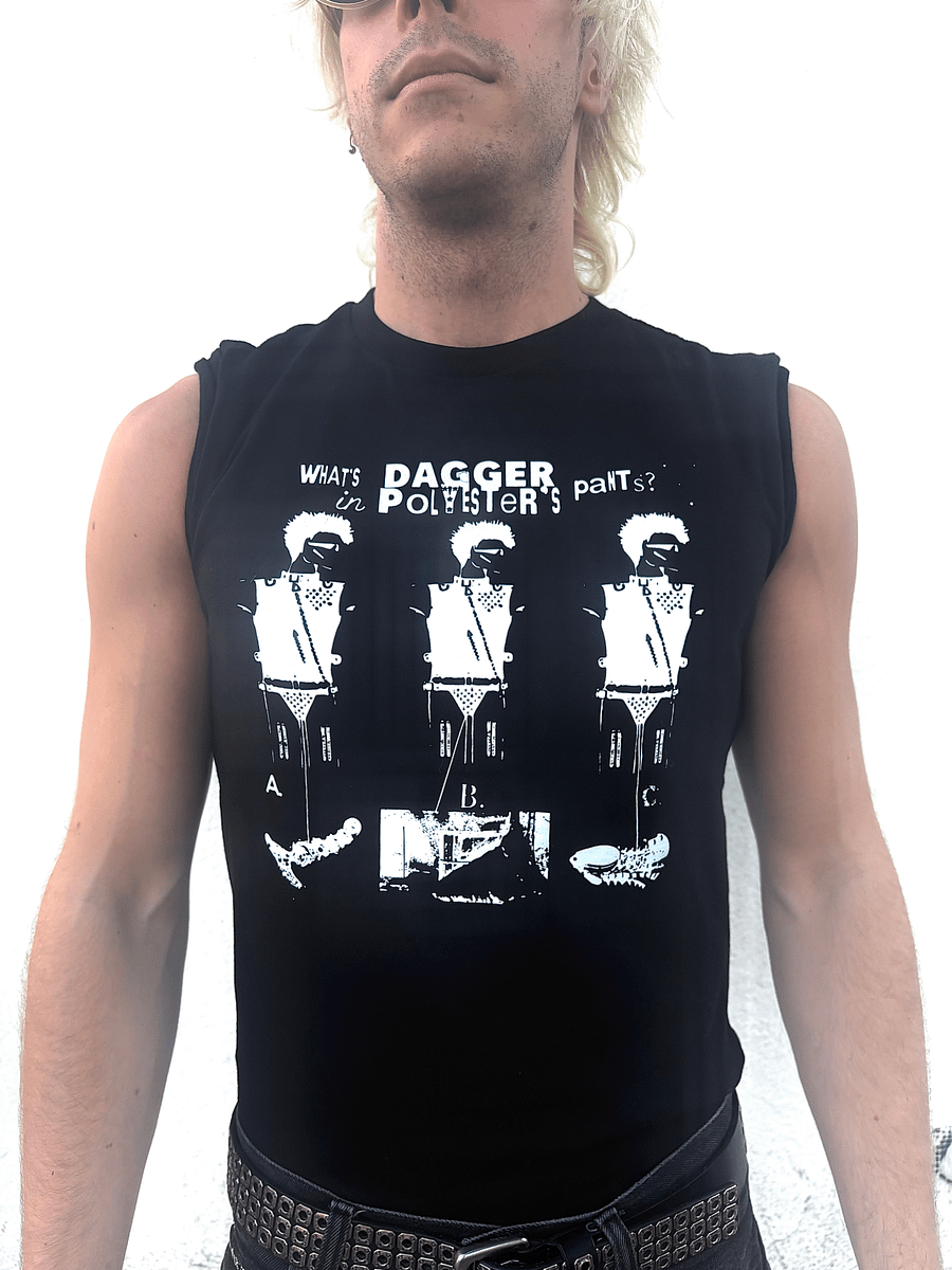 "What's in Dagger Polyester's Pants?" Black Tee product image (1)