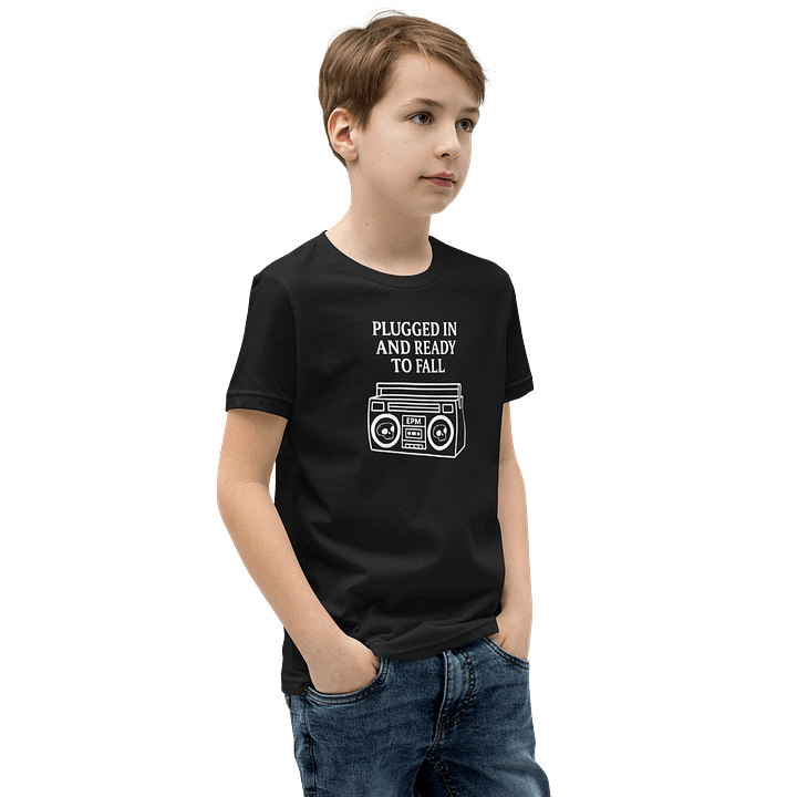 Plugged In and Ready to Fall Kids Tee product image (2)