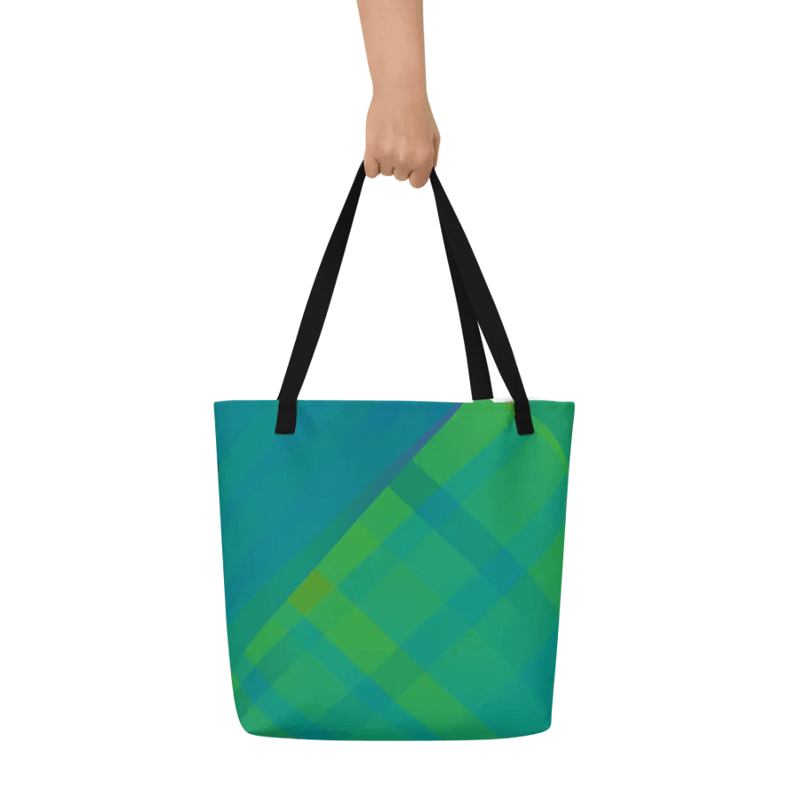 Vibrant Plaid Dreams Tote Bag for moms friends art students product image (7)