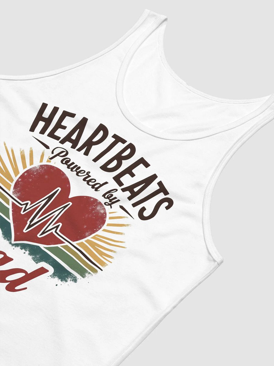 stethoscope heart shape, ekg Heartbeats Powered by Dad Jersey Tank product image (21)
