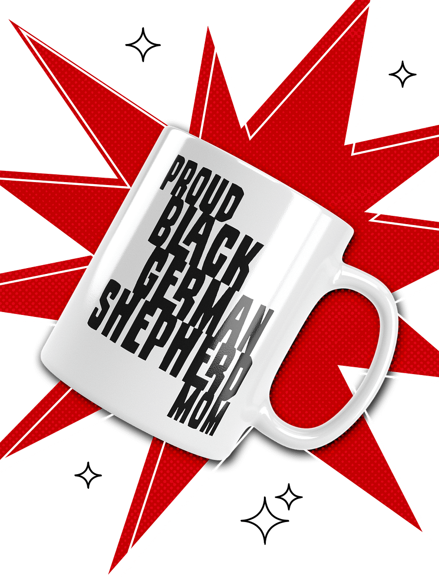 Proud Black German Shepherd Mom Small Mug For GSD Lovers product image (1)