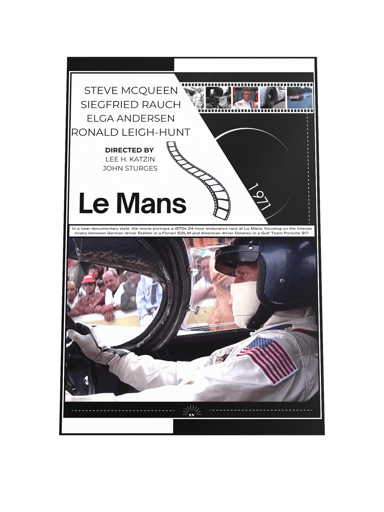 Le Mans with Steve McQueen 1971 | Movie Poster | 12x18 Wall Art product image (1)