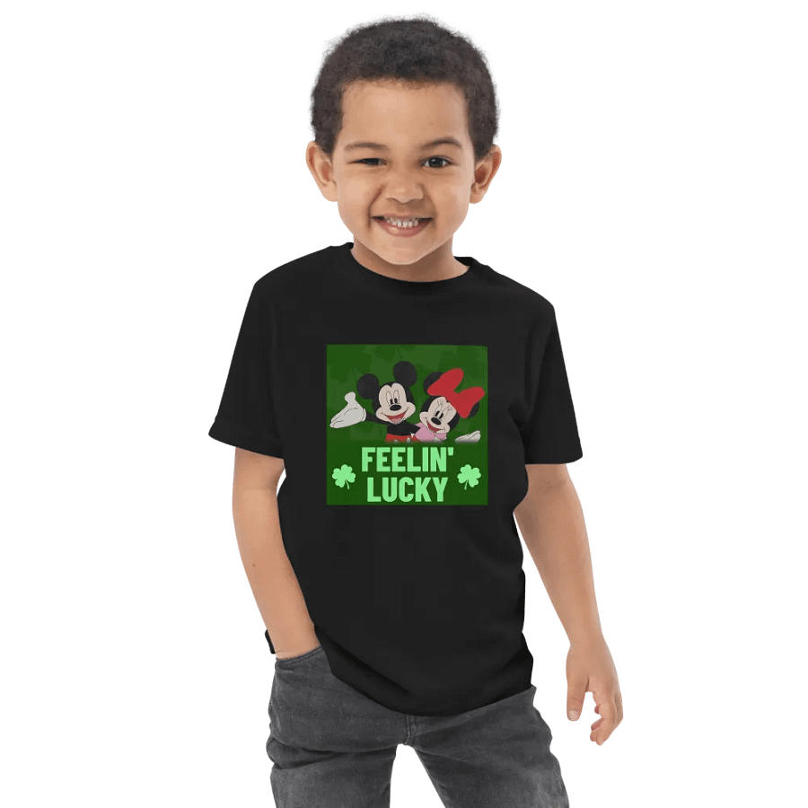 Mickey and Minnie mouse green style (art by Dina R.) acrylic painting picture - Rabbit Skins Toddler Jersey T-Shirt product image (8)