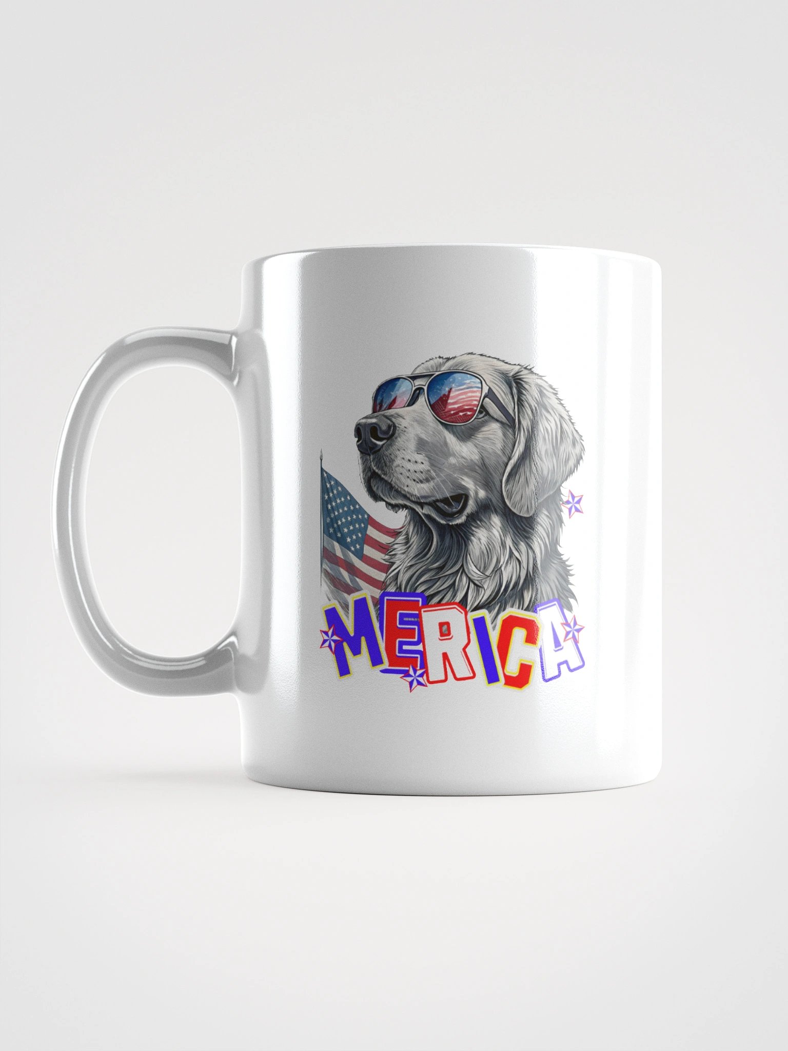 Merica Golden Retriever Patriotic Pooch Mug product image (1)