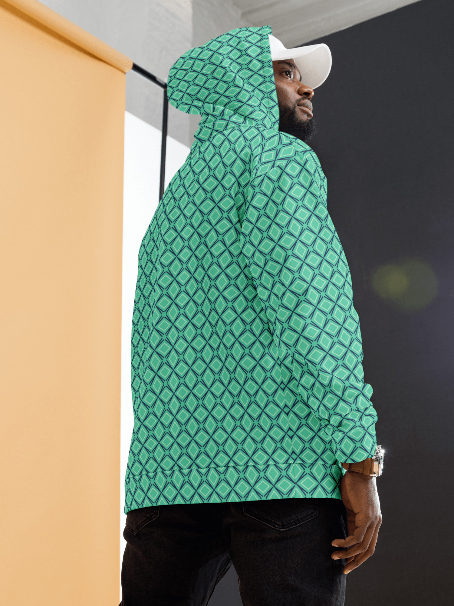 Geometric Illusion Allover Print Hoodie for Men and Women product image (3)