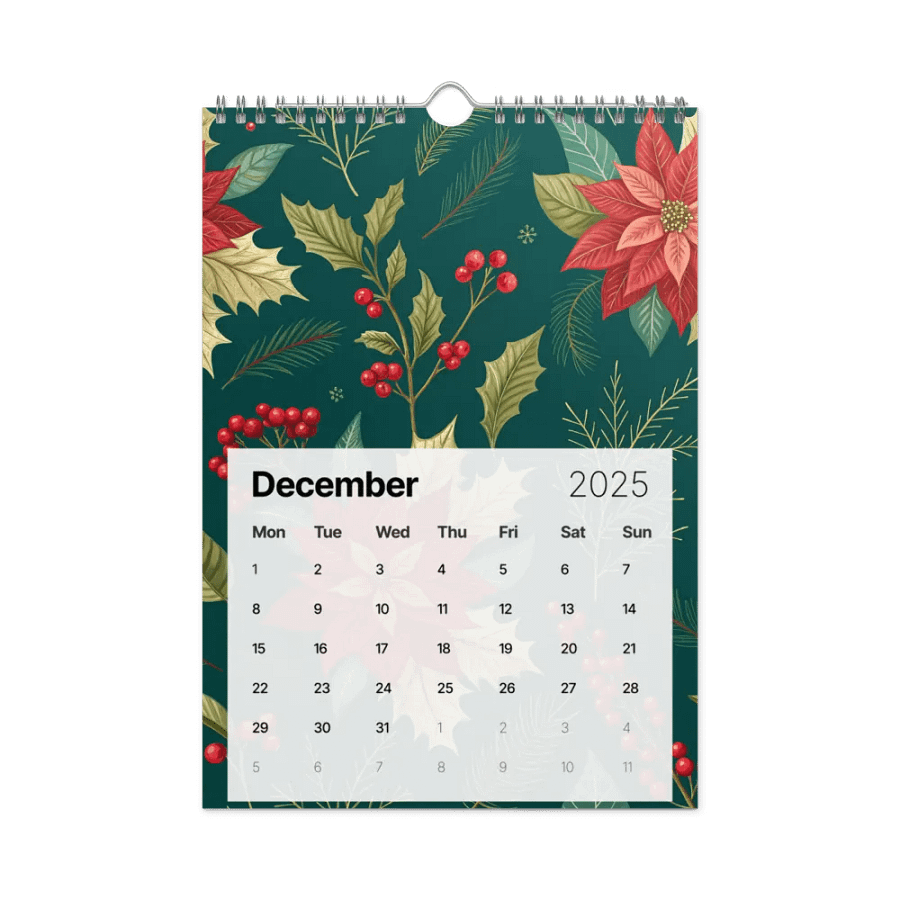 SEAMLESS FLORAL PATTERN WALL CALENDAR 2025 product image (4)