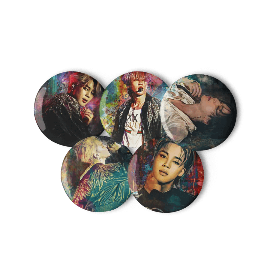 BTS - Jimin Set of Buttons 1 - Designed by ChimberArt product image (6)