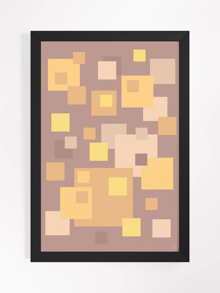 Vibrant Ayous Wood Framed Matte Poster - Abstract Image No. 3 product image (4)