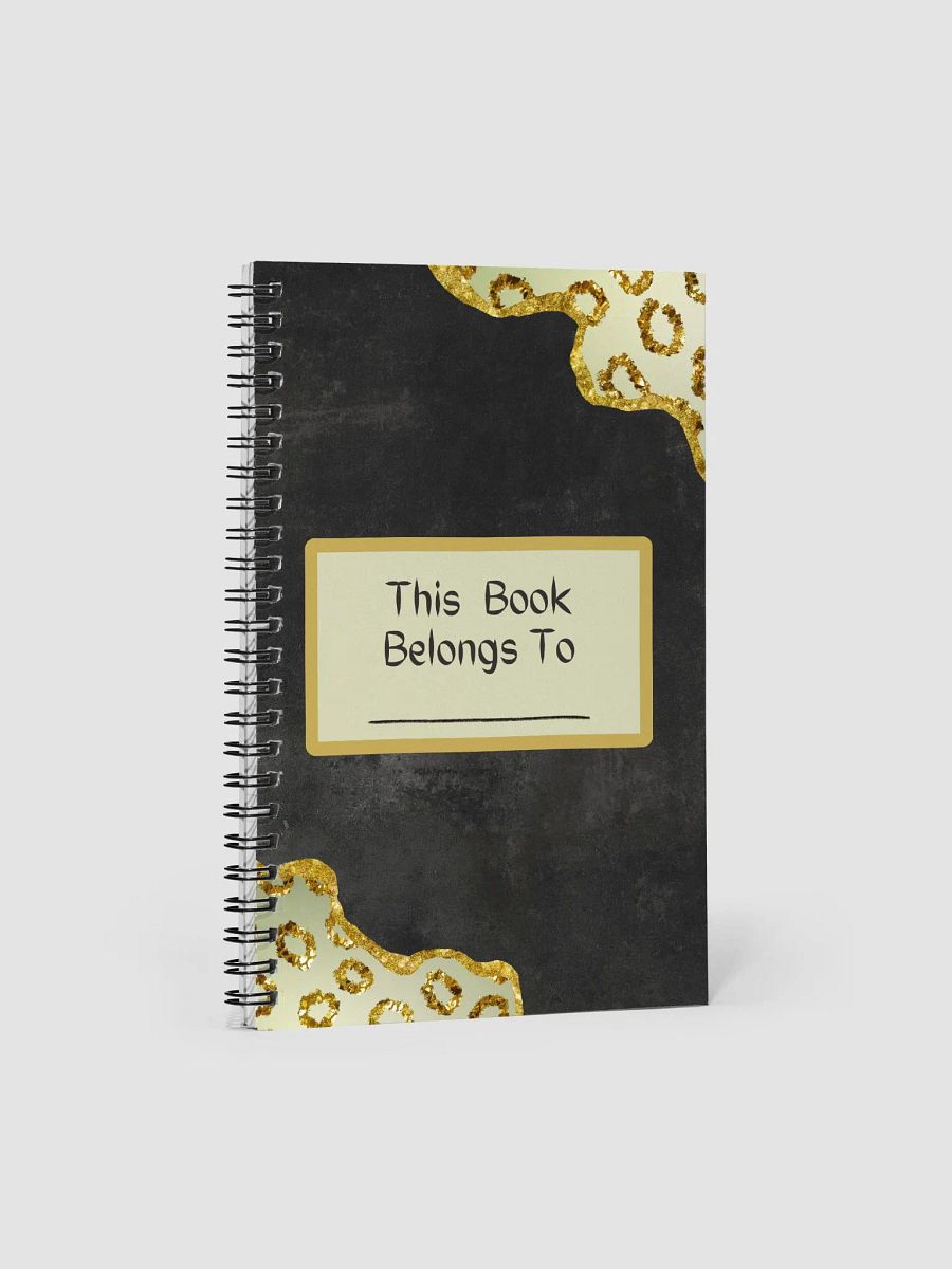 Spiral Notebook- with Blonde Leopard in Gold product image (3)