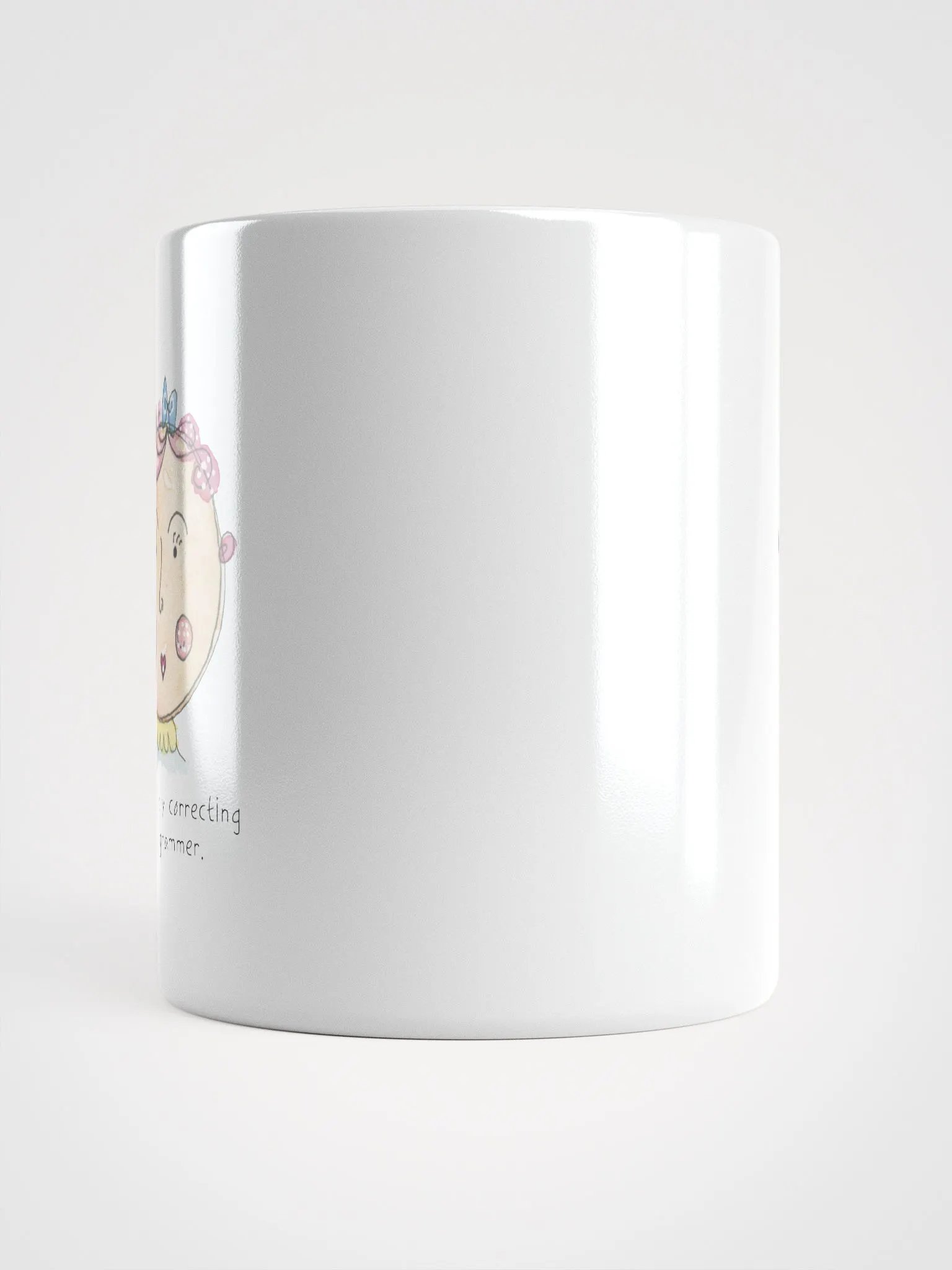 Whimsical Faces I'm Silently Correcting Your Grammar White Glossy Mug product image (6)