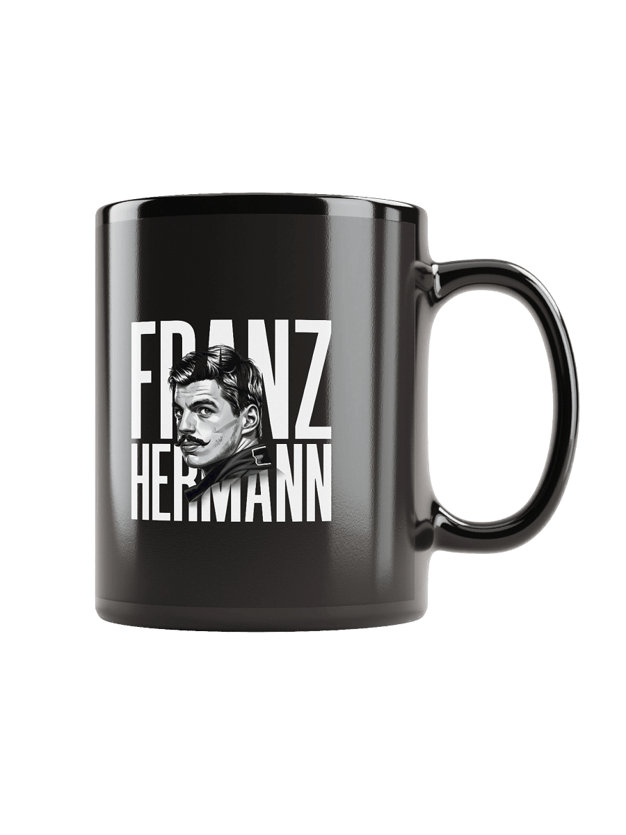 Franz Hermann Max Verstappen Meme Mug - F1 Nürburgring Legend Black & White Art product image (1)