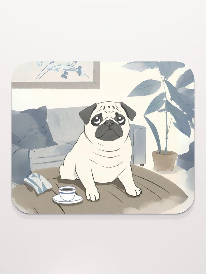 Cozy Pug Mouse Pad product image (1)