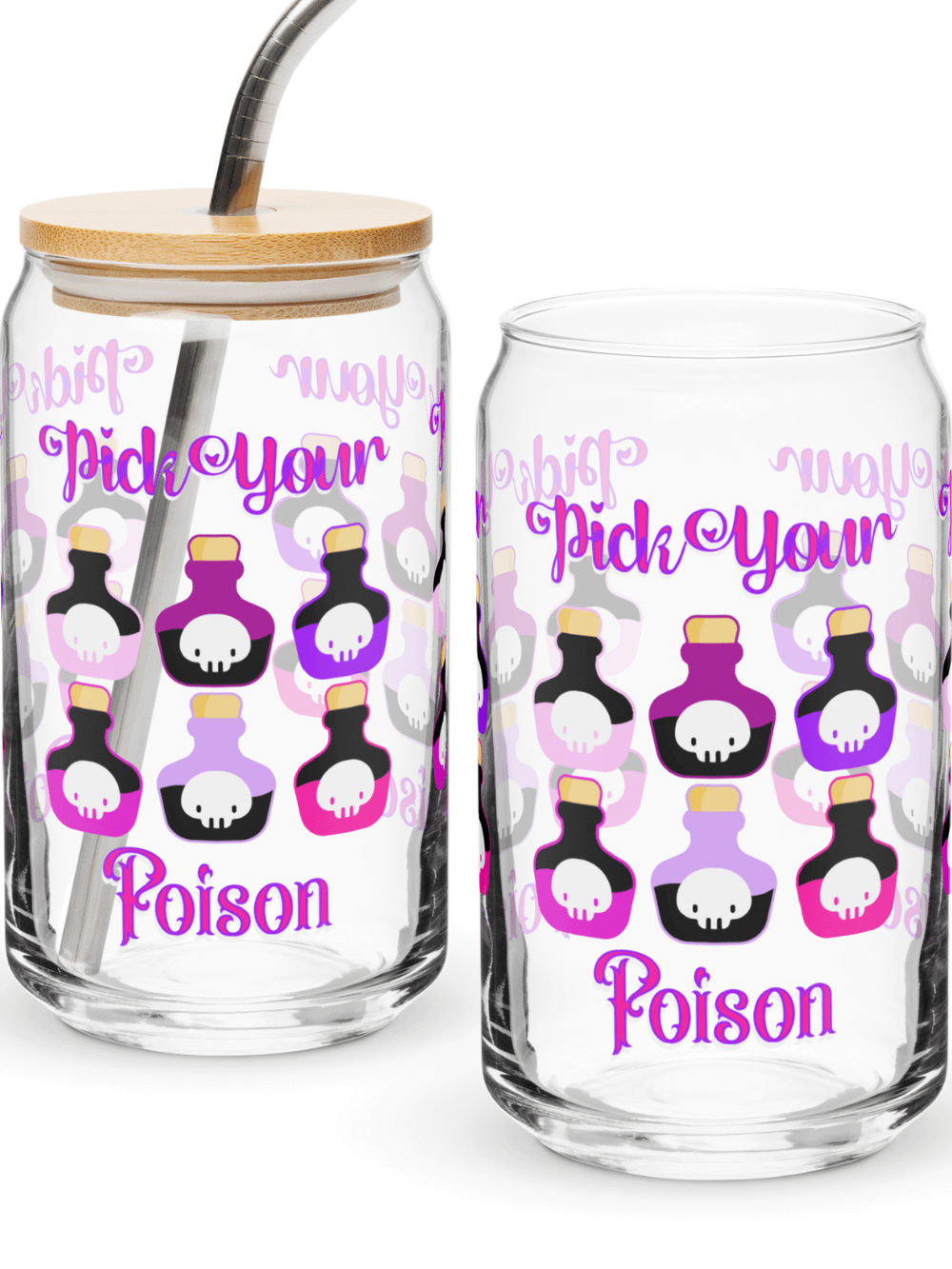 Pick Your Poison Clear Glass Design product image (1)