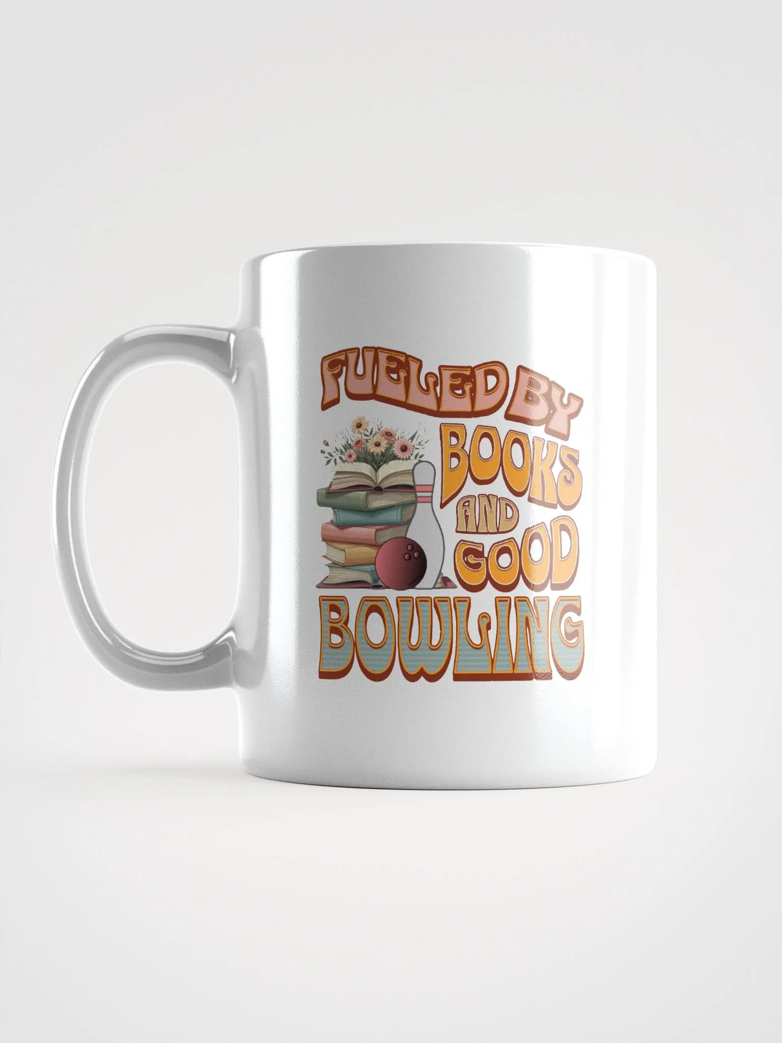 Fueled By Books And Good Bowling Bookworm Brew Mug product image (1)