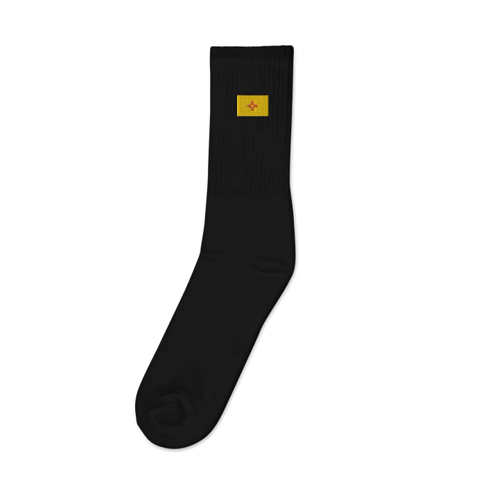"New Mexico" Zia Sun Symbol Embroidered Crew Socks product image (1)