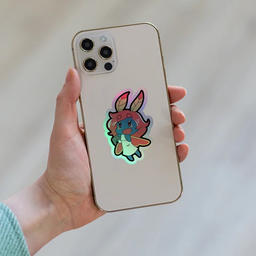 Drey the Moth Holographic Sticker product image (6)