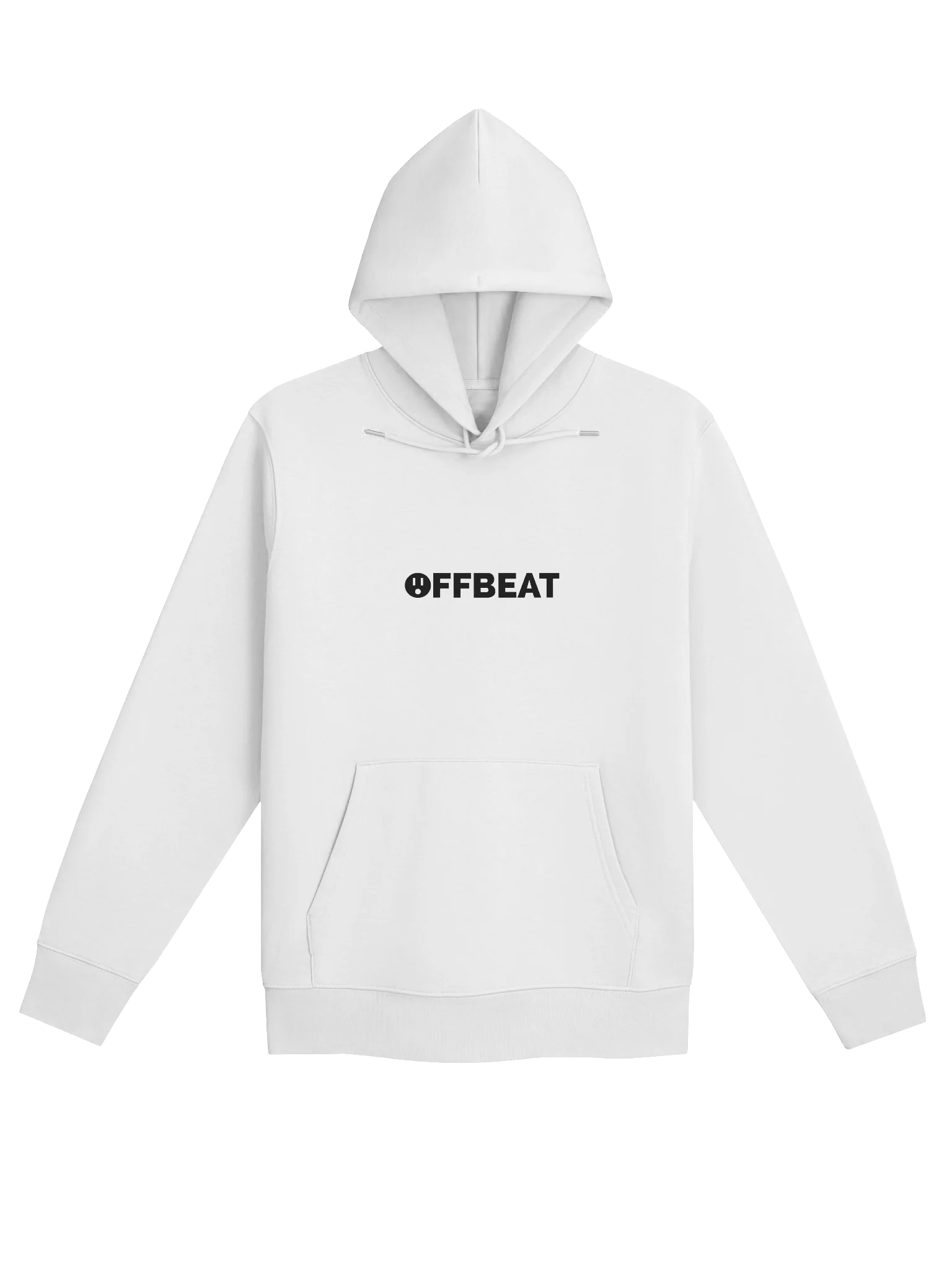 Offbeat Logo White Organic Hoodie product image (1)