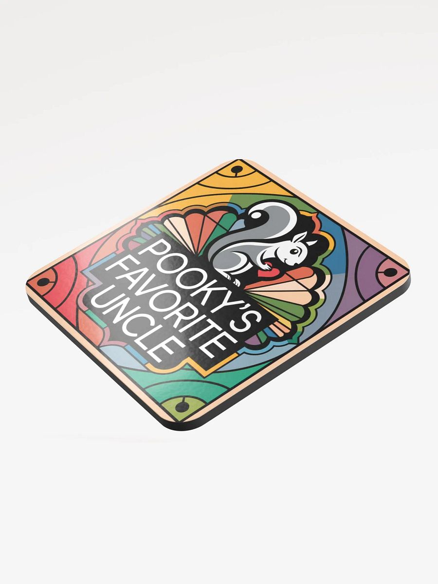 Coaster or micro art piece: pooky's favorite uncle nouveau x deco stained glass product image (3)