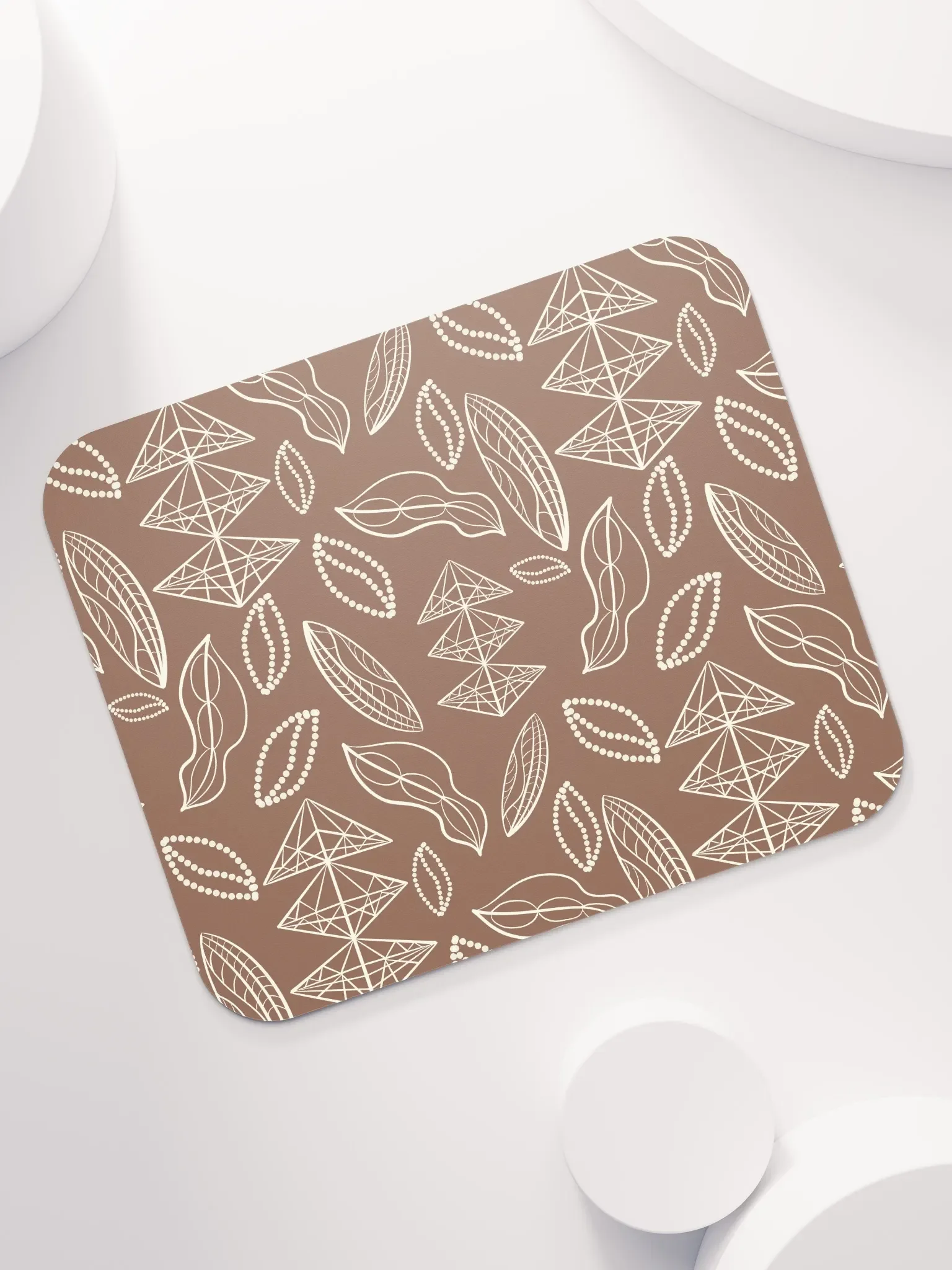 El Yunque Brew Bliss: Abstract Coffee Bean Earthy Mousepad product image (7)