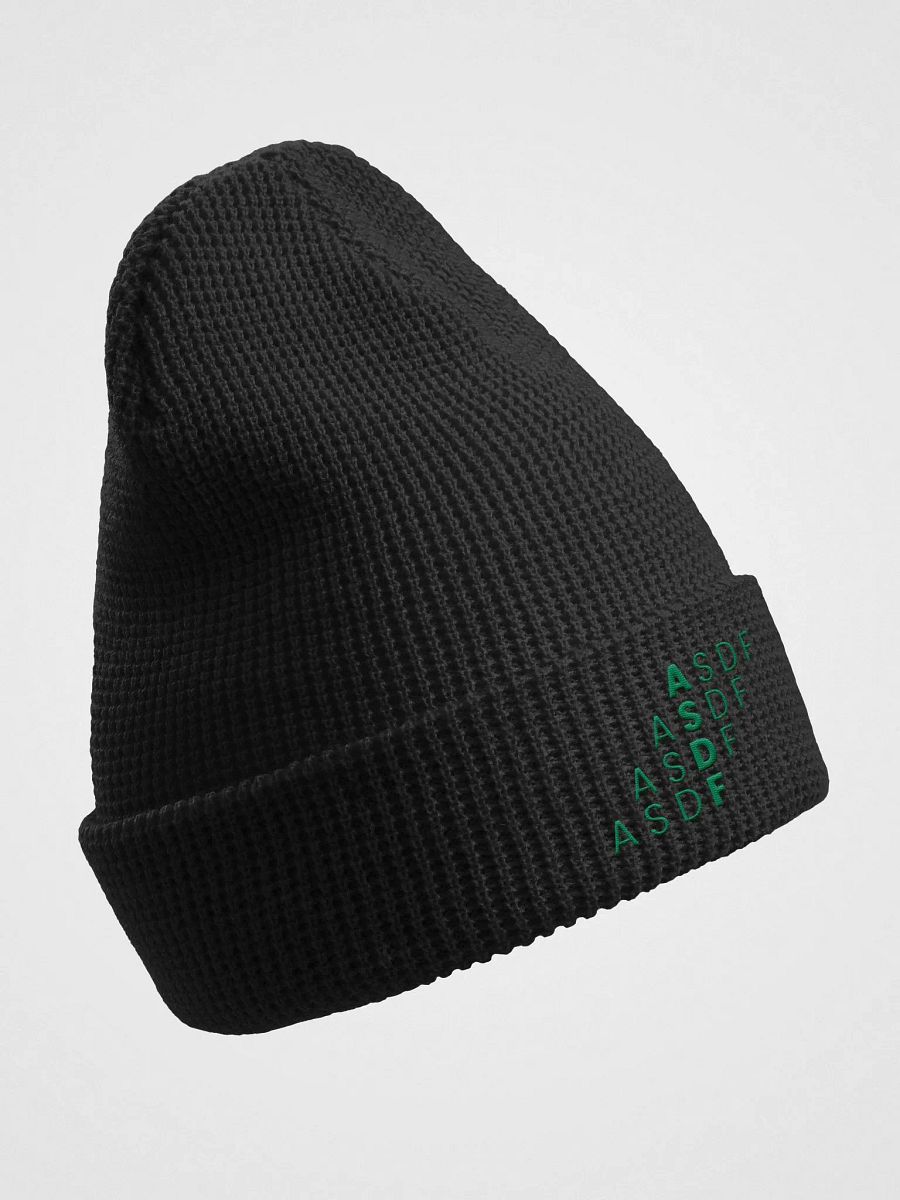 ASDF Waffle Beanie (Teal Logo) product image (8)