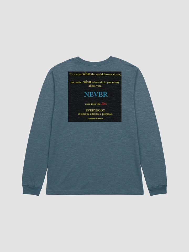 [With Quote 5 on the Back] Long Sleeve T-Shirt (Bella+Canvas Supersoft) product image (10)