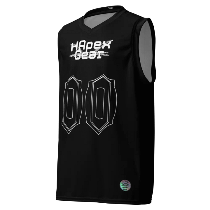 Capital Rover's Morning Glory - Black - Recycled Unisex Basketball Jersey - White HApex Gear Black Logo product image (1)