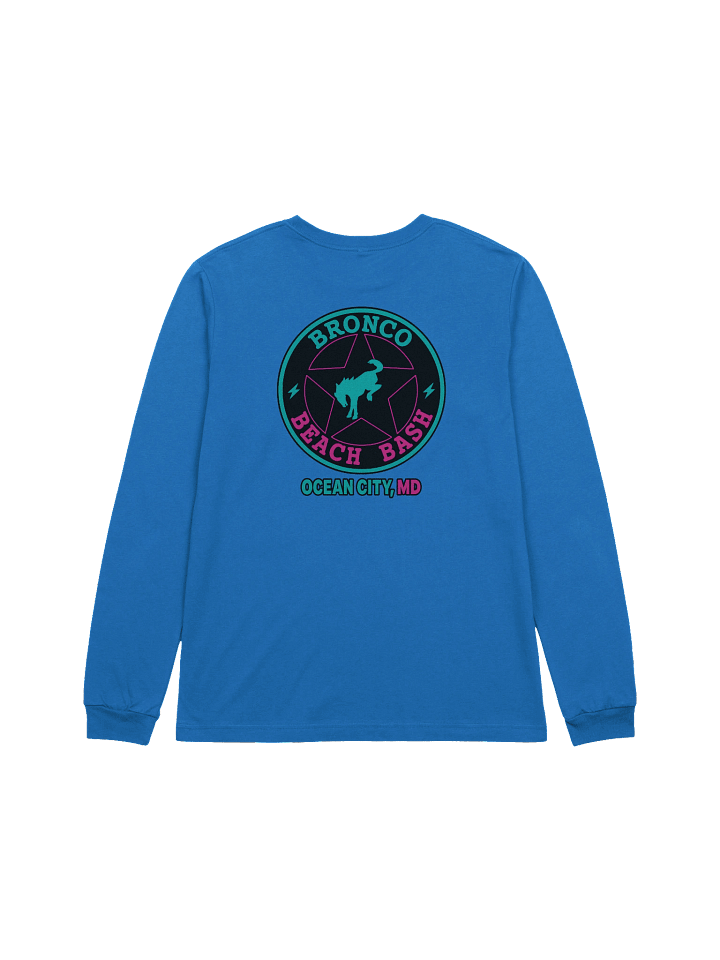 2025 Bronco Beach Bash Ocean City / Destination Bigfoot Bronco Collab Rearview Long Sleeve Bella+Canvas Supersoft T-Shirt (Multiple Colors Available) product image (24)
