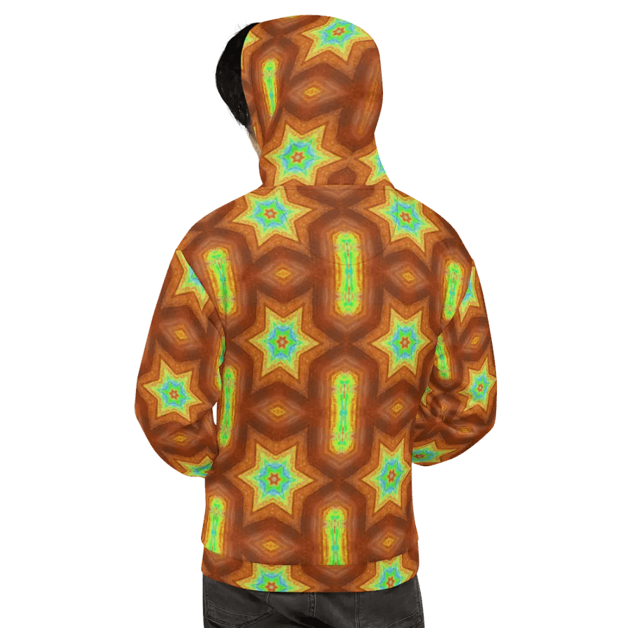 Abstract Retro Repeating Stars Unisex All Over Print Hoodie product image (9)