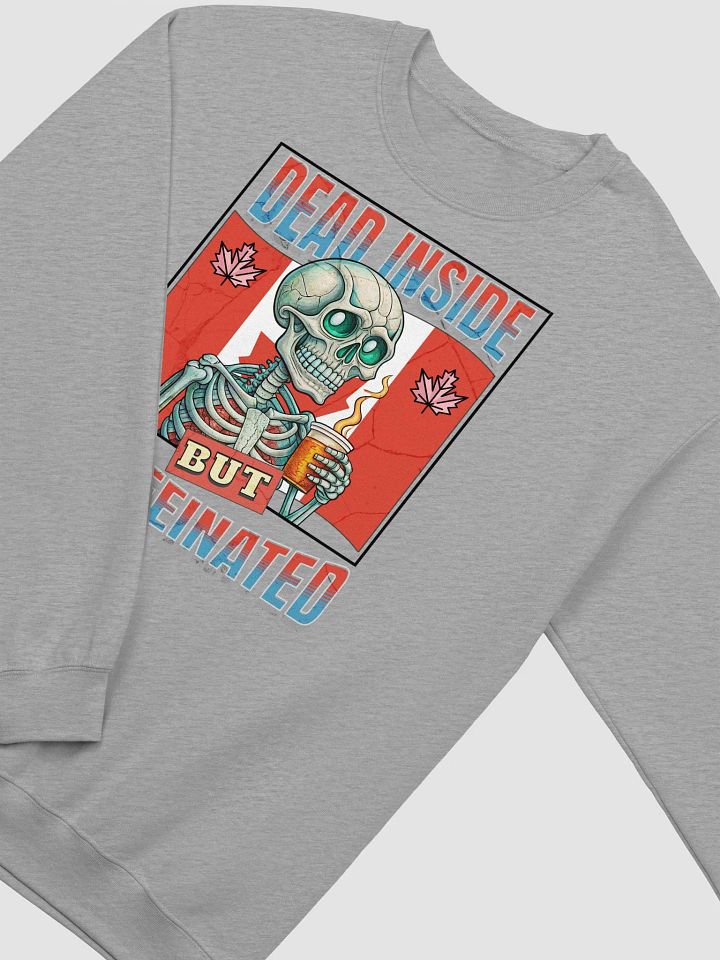 Dead Inside But Caffeinated Canada Skeleton Crewneck Sweatshirt product image (22)