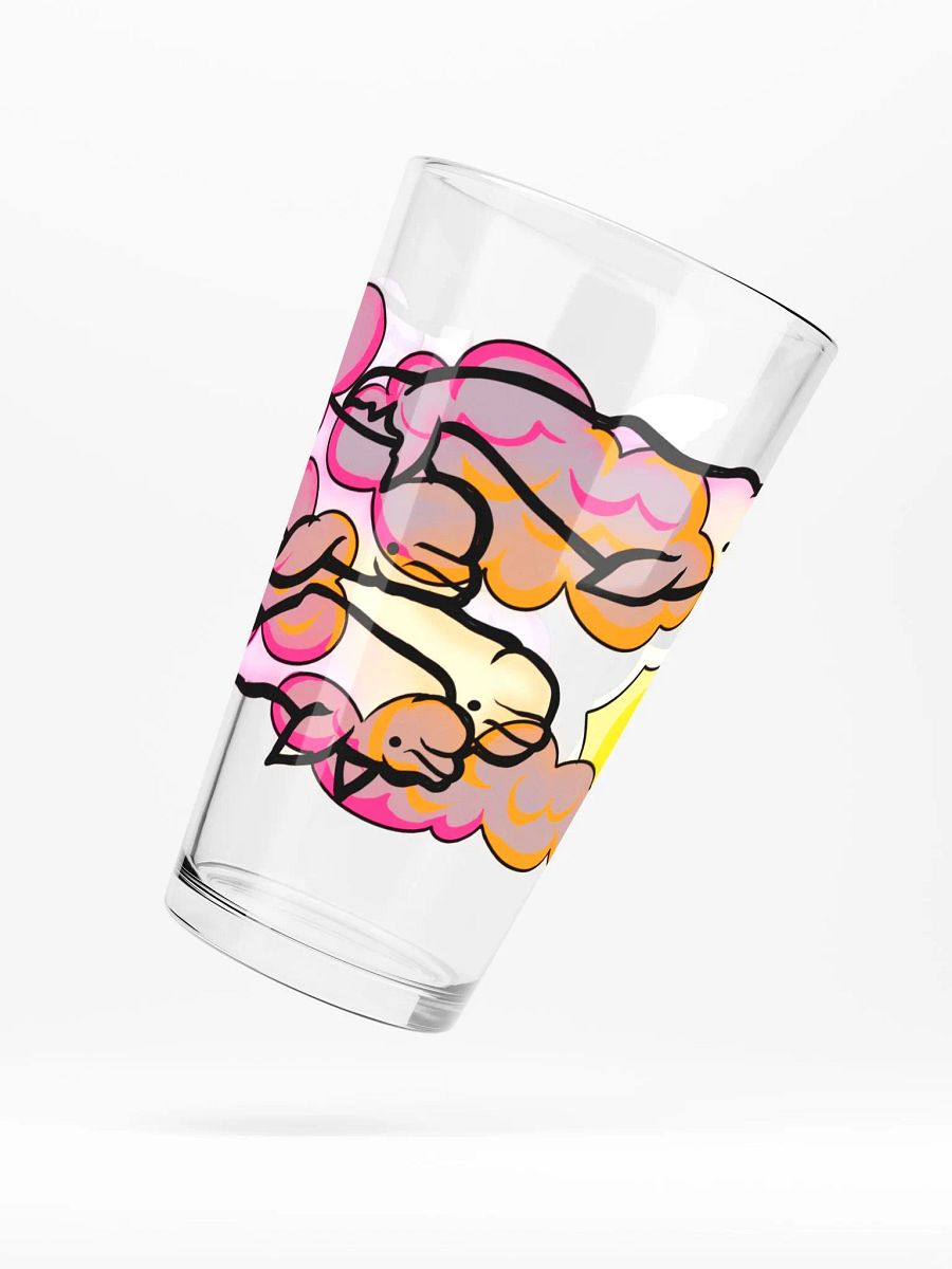 sunset beluga whales pint glass product image (5)