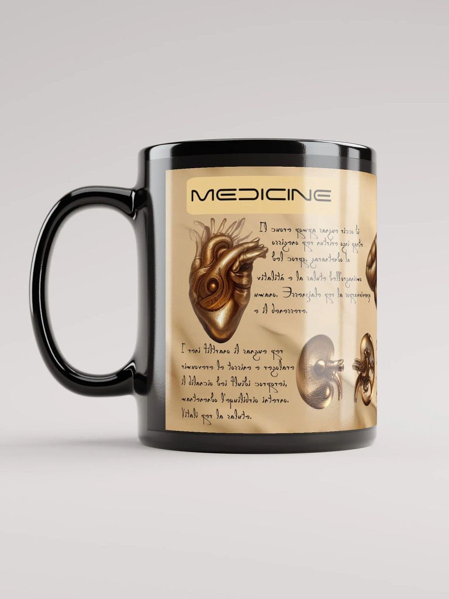Medicine Black Ceramic Mug 15oz - Science Lover Gift - Doctor Gift - Medical gift - healthcare- general medicine- doctor lifestyle product image (6)