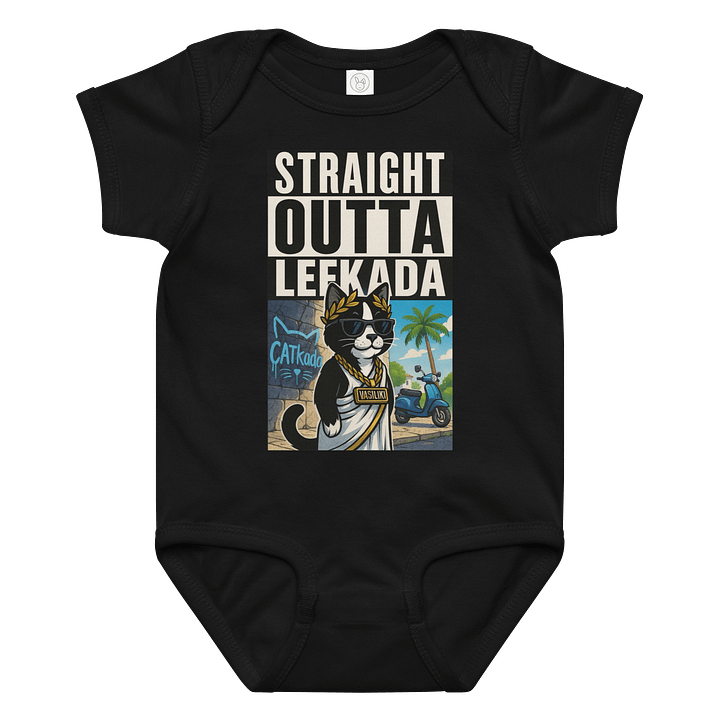 STRAIGHT OUTTA LEFKADA BABY BODYSUIT product image (1)
